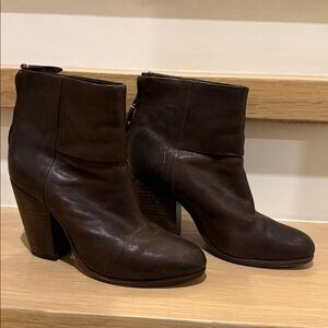 Rag & Bone Dark Brown Leather Heeled Boots